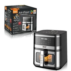 RAF 8L Air Fryer 1700W Large Capacity Oil-Free Fryer with Adjustable Temperature, Timer & Auto Shut-Off