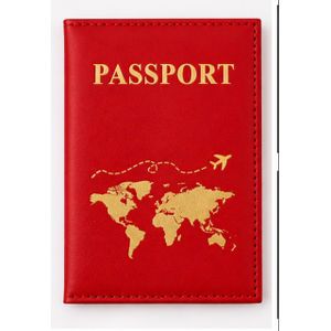 Luxury Red Passport Cover & Holder with Card Slot
