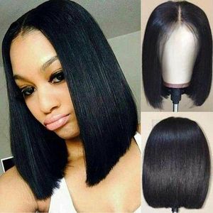 Bone Straight  Short Hair Bob Head Wig