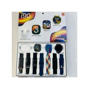 Ultra I90 Suit Extreme 10 In 1 (3 Smartwatches & 1 Earpod)