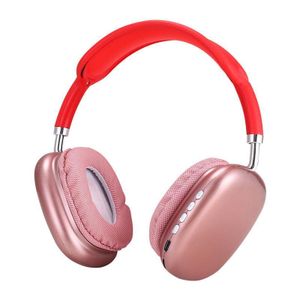 No Band P9 Wireless Bluetooth Headphone, Over Ear Stereo Headset Bluetooth Sports Earphone Hi-Res Audio Wireless Headset,Pink