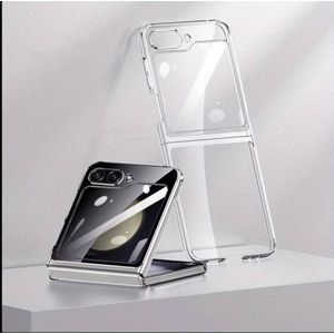 Samsung Flip 5 & Flip 6 Phone Case – Premium Black Silicone Case with Reinforced Camera Shield, Shockproof Armor & Scratch-Resistant. ( Transparent ) 