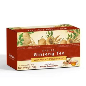 Century Health Natural Ginseng Tea with Maca and Polygonatum - 20 Tea Bags 