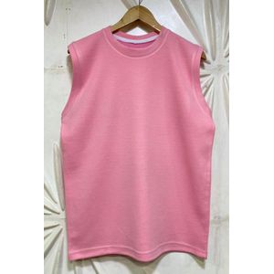 Mauton Men’s Pink Sleeveless Cotton Tank Top – Casual Summer Gym & Streetwear T-Shirt