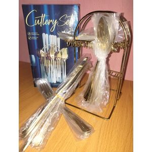 24 pieces stainless steel tableware