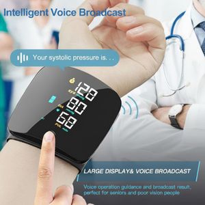 Rechargeable Voice Wrist Blood Pressure & Heart Rate Monitor