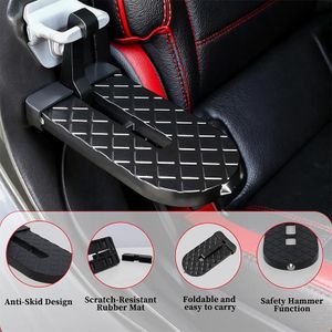 Universal Black Car Door  Latch Step, Door Step for Car Roof Access Door Latch Stand Pedal with Glass Breaker Safety Hammer Easy Access to Rooftop for Most Car, SUV, Truck