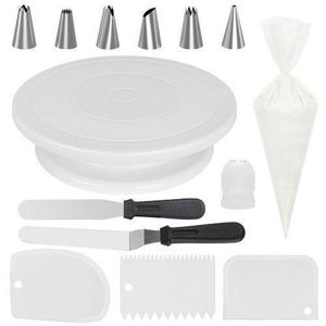 Cake Decorating Tool Set Turntable / Piping Nozzle Set / Palette Knife/ Scraper Smoother