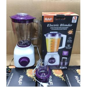 RAF R.2870 2-in-1 electric blender features a 1.5-liter plastic jar and a dedicated grinding cup.