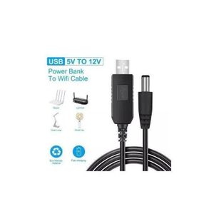 Usb Power  Power USB To DC Cable WiFi To Router Powerbank DC Cord DC 5V To 12V USB Cable Converter Fiber X ONE Router CORD POWER BANK (12V)