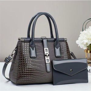 2 In 1 Ladies Classic Handbag Small Bag Card Case Set Women Top-handle Bags Pouch Card Bag Set