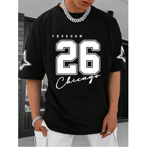 High and Best Quality Black Customized Chicago T-Shirt