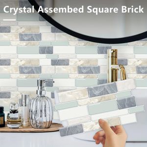 20pcs self-adhesive removable wall stickers, modern 2D flat irregular shape patchwork wallpaper, wall decoration stickers