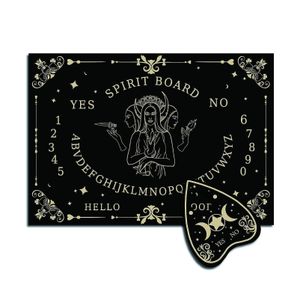 Black and White Spirit Talking Board Goth Gaming Mouse Pad, Long