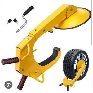 Heavy Duty Wheel Clamp Lock - Anti-Theft Tire Lock with 2 Keys for Car, SUV & Trailer