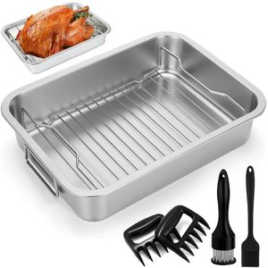 Roasting Pan, Roasting Oven Pan with Rack & Handles