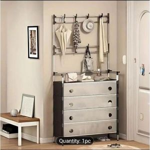 ultifunctional Hat-Shoe And Suit Rack With Cover Color