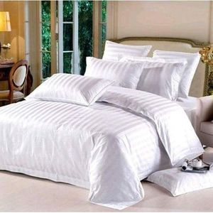 All Duvet +Bedsheets+Pillowcases Stripped White