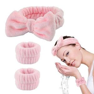Hairband With Handband Women's Skin Care Moisture-proof Tool Pink