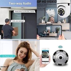Cctv  4X ZOOM PTZ 3MP WiFi Mini IP Camera Wireless Auto Tracking Pan Tilt Waterproof Night Vision
