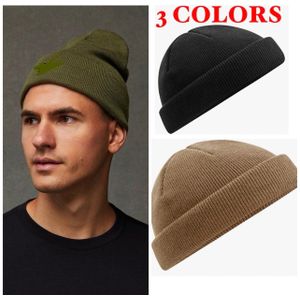 3 Winter Knitted Hat Warm Outdoor Sport Cold Protection Running Beanie Cap Elastic Thermal Cycling Skull Roll-up Cuffed Cap