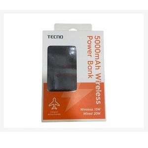 Tecno 5000mAh portable wireless power bank fast charging slime traveling friendly 
