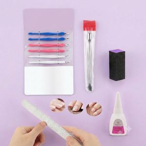 5-in-1 Complete Nail Prep & Extension Kit – Nail Glue, Cuticle Pusher, Cuticle trimmers, Buffer & Nail File