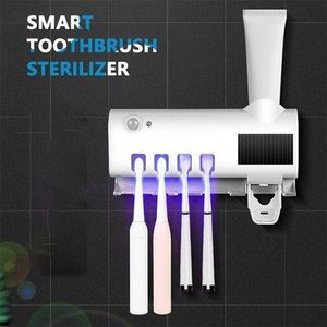 Toothbrush Sterilizer And Smart Toothpaste Holder- Suction