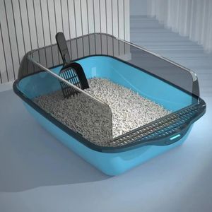 TD  Semi Cat Litter Box Blue