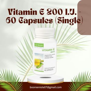 UNIQUE Vitamin E 200 I.U. - 60 Capsules (Single)
