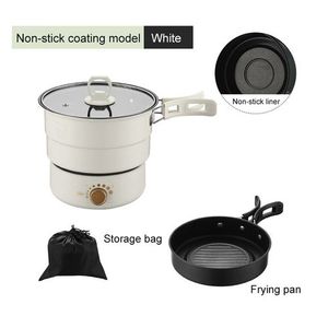 Electric Split Cooking Pot Foldable Multicooker Frying Pan Hotpot Steamer  Rice Cooker Soup Maker Water Boiler Travel 