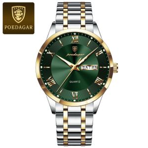 POEDAGAR  Premium Long Lasting / Non Fading Sophisticated Chronograph  Silver/Gold Wristwatch
