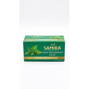 Samira 100% Spearmint Leaf with Herbal Infusion + Rich in Antioxidants - 25 Tea Bags 
