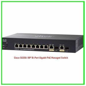 Cisco Sg350-10p 10-Port Gigabit Poe Managed Switch