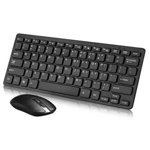 2.4GHz Mechanical Keyboard Wireless Slim Keyboard Mouse Kit - Black