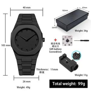 Valenzo Black Luxury Business Wrist Watch for Men Quart Analog Luxury Watch+FREE NECKLACE