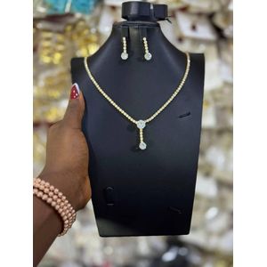 Affordable woman earring and necklace set 
