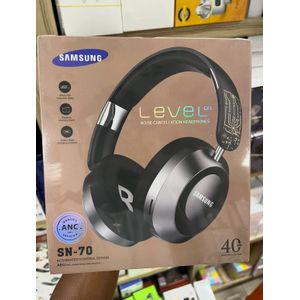 Samsung ANC SN-70 Headphone  NOISE CANCELLATION HEADPHONES Comfortable Cushioned Ear Cups - Block the Noise. Own the Game. Experience Pure Sound. ( Black ) 
