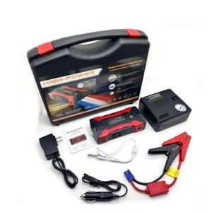 HIGH POWER JUMP STARTER KIT AND POWER BANK WITH INFLATOR AND AIR COMPRESSOR FOR CARS LAPTOP AND MOBILE DEVICES- 99800m AH 12V ULTRA-SAFE LITHIUM- TORCH LIGHT MULTI FUNCTION 