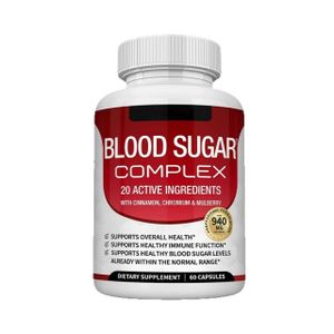 SUPPLEMENT NEEDS Blood Sugar Complex Supplement – Healthy Blood Sugar Support Formula with Cinnamon, Chromium & Mulberry – 20 Active Ingredients – Immune & Metabolic Health Support – 60 Capsules For Men And Women White
