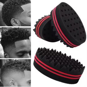 1pcs double-sided magic twist brush sponge hair salon styling oval dual-use perforated curly hair sponge wave hair tool