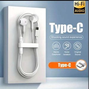 Type-C Port Wired Earpiece for Mobile Phones, Featuring In-Ear Design, Gaming Earbuds, And Noise Reduction for Voice Calls. Compatible with iPhones, Samsung, Redmi, Infinix, Tecno, Oppo etc ( For all Type C enabled Earphone Device )