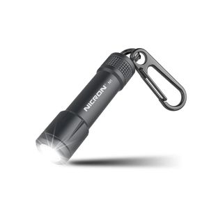NICRON EDC Keychain Flashlight N1 Mini LED Light with AAA Battery, Portable Mini Light IPX7 Waterproof Build for Outdoor Camping etc. (Grey)