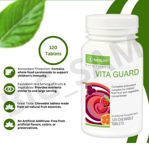 NEOLINE NeoLife Vita Guard – Chewable Antioxidant & Immune Support for Children – 120 Tablets