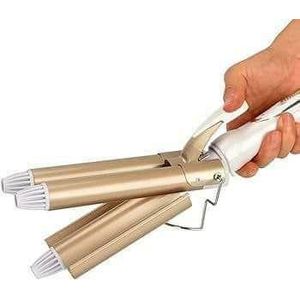 Professional 3 Barrel Hair Waver Curling Iron - Ceramic Triple Barrel Hair Crimper & Styler 