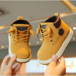 Children Boy's High-Top Ankle Boot - Tan 