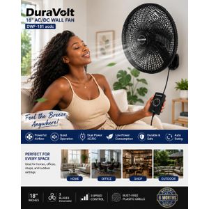 Inverter Breeze master 18inch AC/DC wall Fan