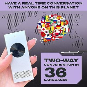 Enence Language Translator Device, Real-Time Voice Translation, Instant Pocket Al Translator Device, Support 60+ Languages.