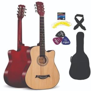 Stratford Acoustic Box Guitar With Adjustable Truss Rod And Accessories 38 inches - Natural