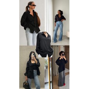 Black Plain Shirts for Men and Women 